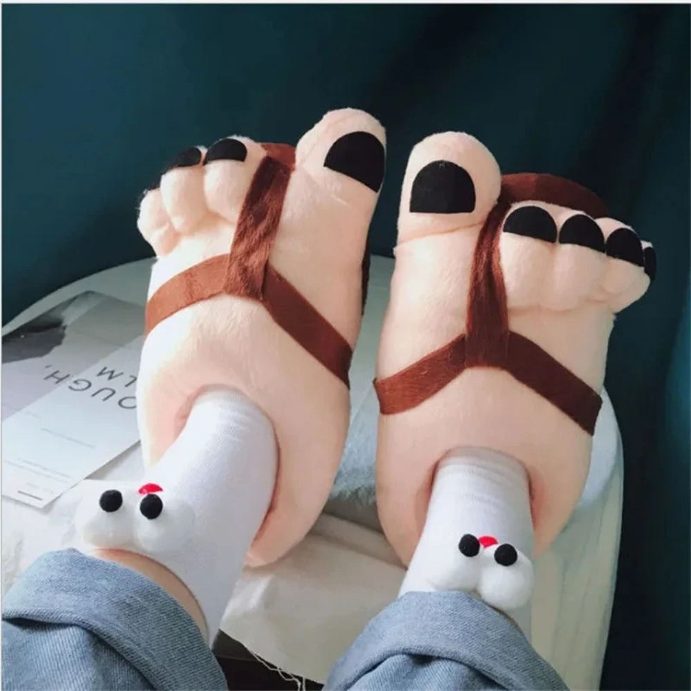 Women Shoes For Big Feet - Creative Men Women Winter Slippers Big