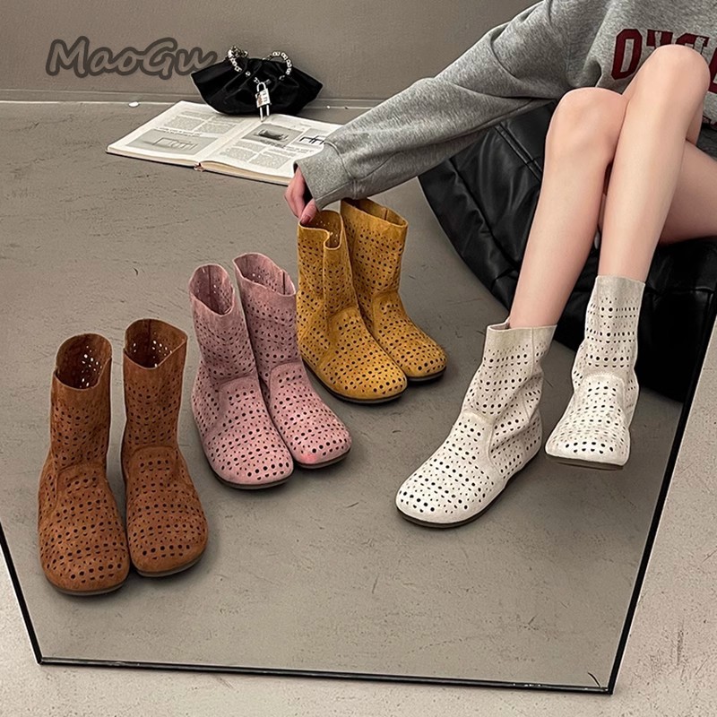Women'S Shoes Size 40 In Us - Women's Summer Boots Breathable Hollow Slip-on