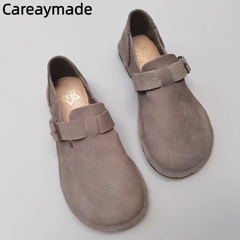 Women Shoes For Big Feet - Careaymade-Genuine leather pure cowhide big size