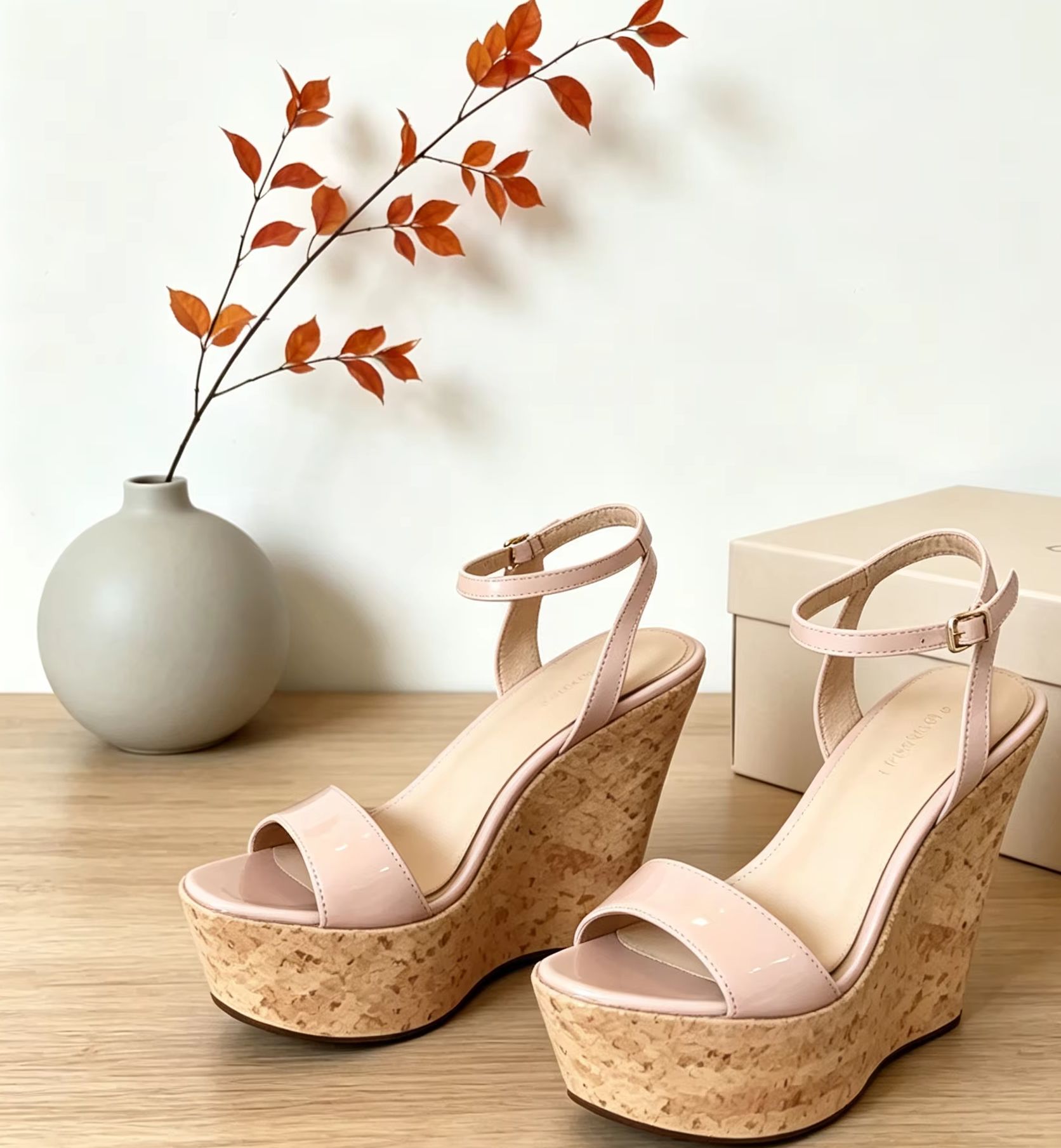 Cork Wedge Sandal - Cork Wedge Women Platform Sandal Open