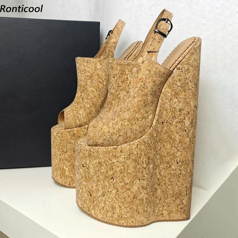 Cork Wedge Sandal - Ronticool New Women Platform Sandals Cork