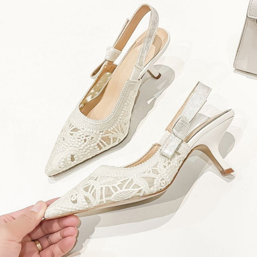 Women'S Shoes Veja - Genuine Leather High Heel Sandals Fabric