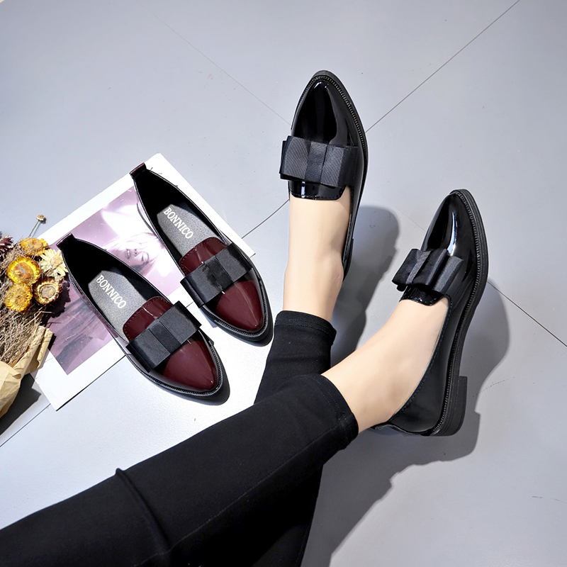 Black/ Wine Red Patent Leather - đánh giá và giá Women Shoes Formal
