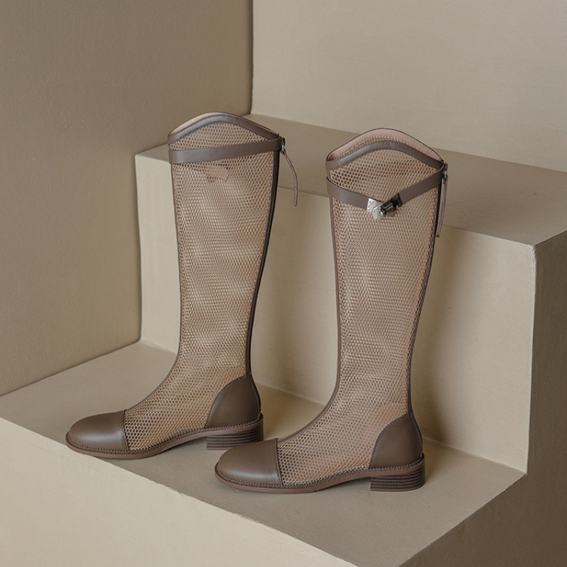 Female Summer Knee-high Mesh H - đánh giá và giá Knee High Boots Women