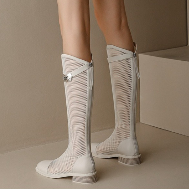 Female Summer Knee-high Mesh H - đánh giá và giá Knee High Boots Women