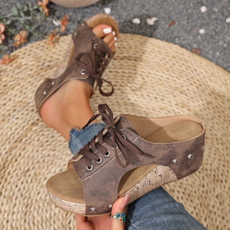 Women's Sandals Wedge Open Toe - đánh giá và giá Cork Wedge Sandal