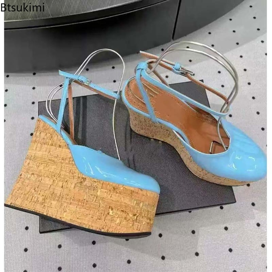 Women's Patent Leather Wedge S - đánh giá và giá Cork Wedge Sandal