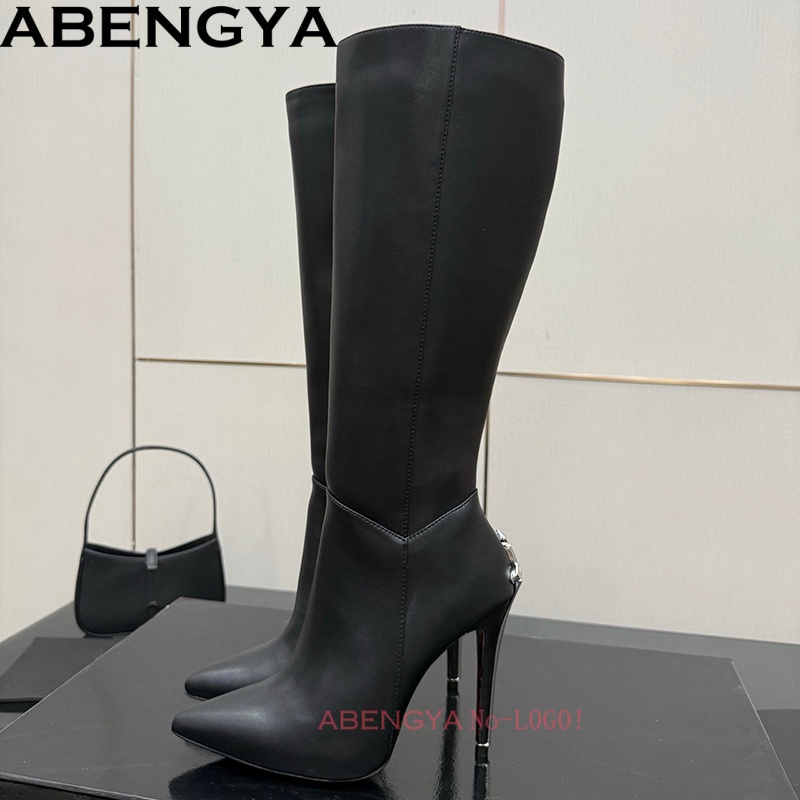 Sexy Black Leather Knee High B - đánh giá và giá Knee High Boots Women