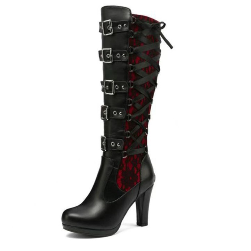 Punk Gothic Style Women's Knee - đánh giá và giá Knee High Boots Women
